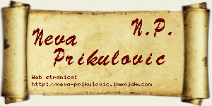 Neva Prikulović vizit kartica